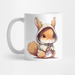 Cartoon Squirrel Wearing Hoodie Mug